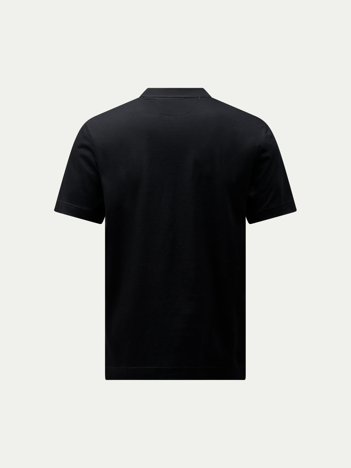 Devonshire Mercerised Cotton T-Shirt in Black