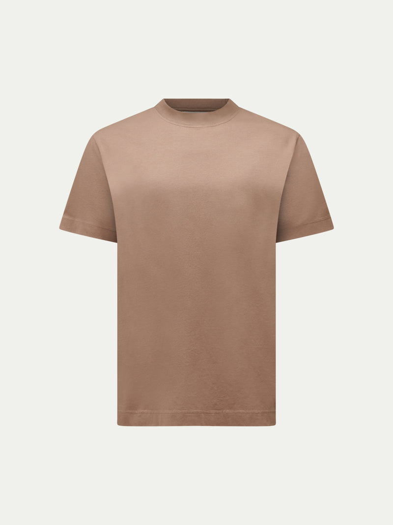 Devonshire Mercerised Cotton T-Shirt in Caribou