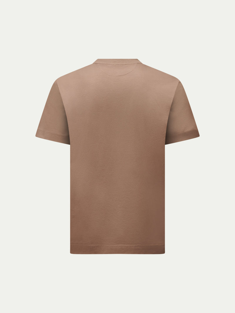 Devonshire Mercerised Cotton T-Shirt in Caribou