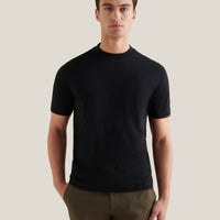 PECKHAM RYE MERCERISED DOUBLE LAYER SS T-SHIRT Black