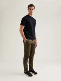 Double Layer Mercerised Cotton T-Shirt Black