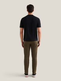 Double Layer Mercerised Cotton T-Shirt Black