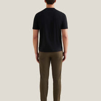 PECKHAM RYE MERCERISED DOUBLE LAYER SS T-SHIRT Black