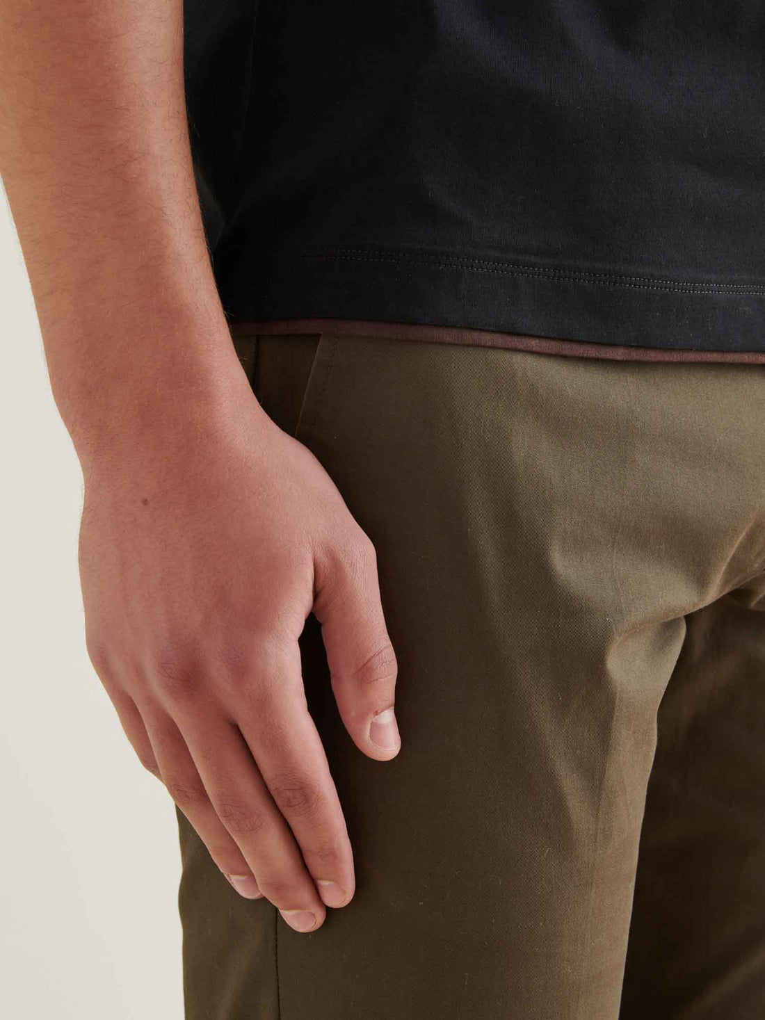 PECKHAM RYE MERCERISED DOUBLE LAYER SS T-SHIRT Black