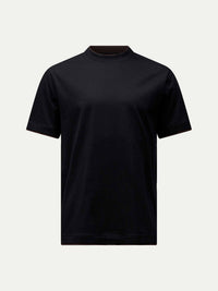 Double Layer Mercerised Cotton T-Shirt Black