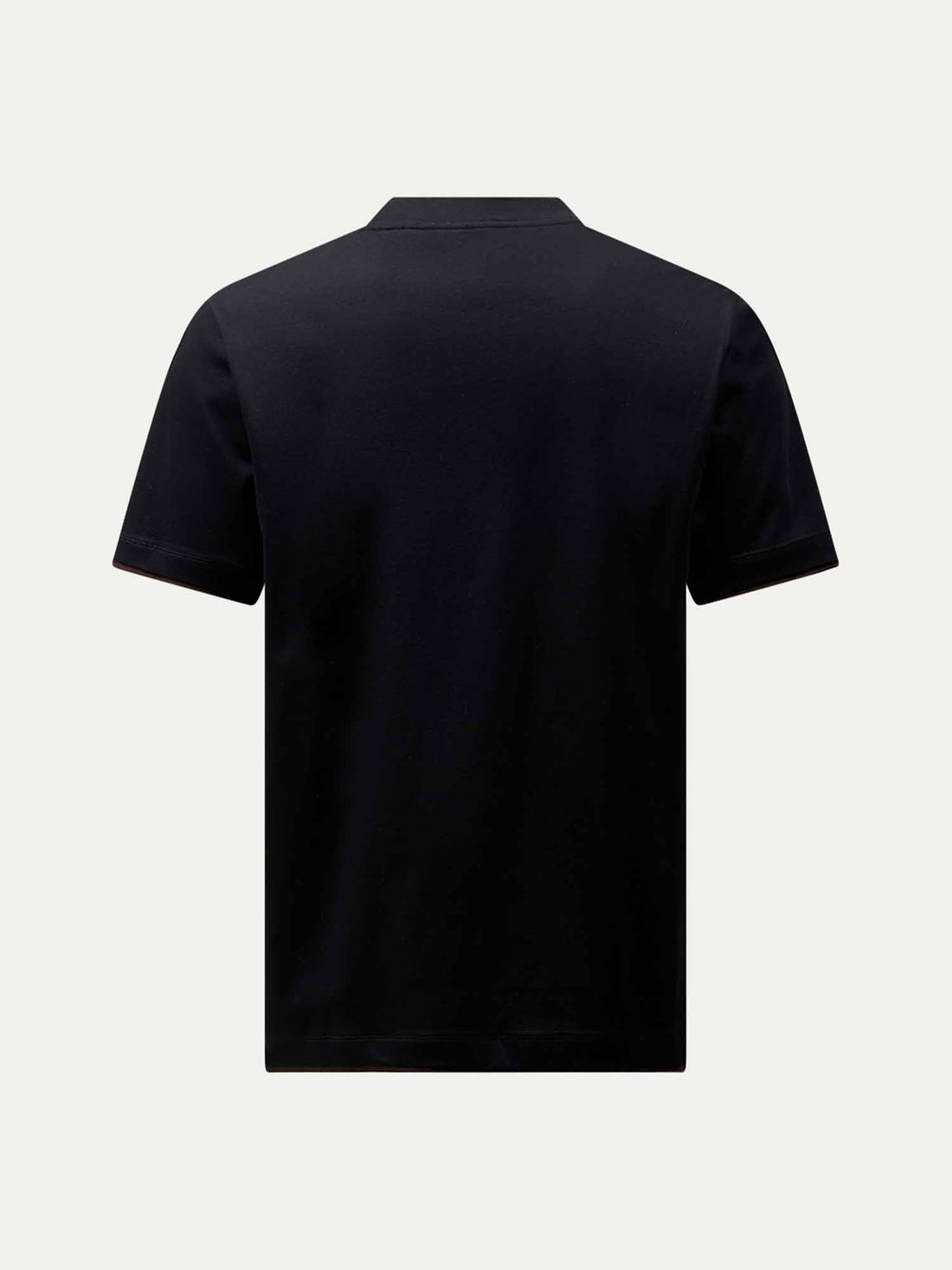 Double Layer Mercerised Cotton T-Shirt Black
