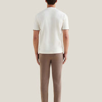PECKHAM RYE MERCERISED DOUBLE LAYER SS T-SHIRT Egret