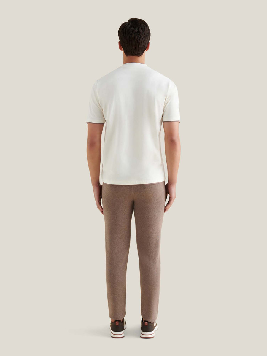 PECKHAM RYE MERCERISED DOUBLE LAYER SS T-SHIRT Egret