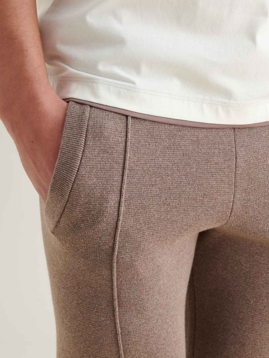 PECKHAM RYE MERCERISED DOUBLE LAYER SS T-SHIRT Egret