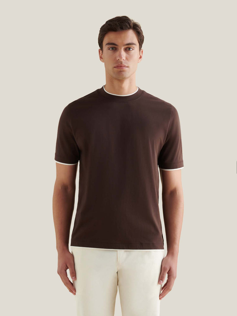 Double Layer Mercerised Cotton T-Shirt Java