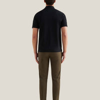 PECKHAM RYE SS MERCERISED JERSEY POLO Black