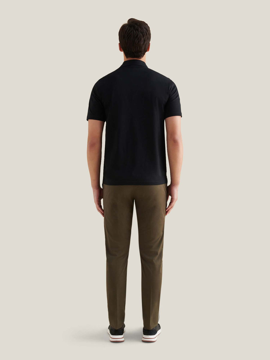 PECKHAM RYE SS MERCERISED JERSEY POLO Black