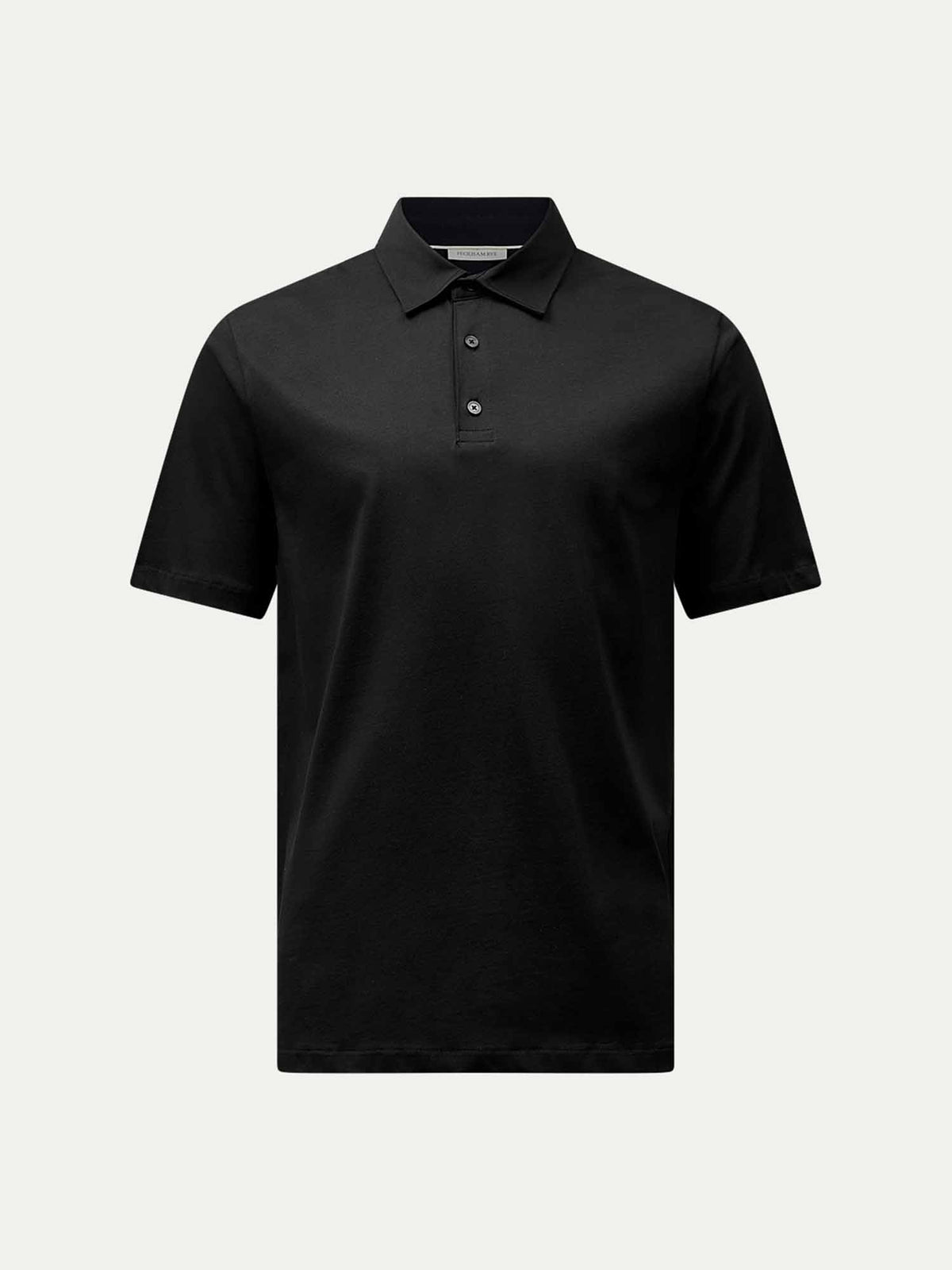 Wardour Mercerised Cotton Polo Shirt in Black