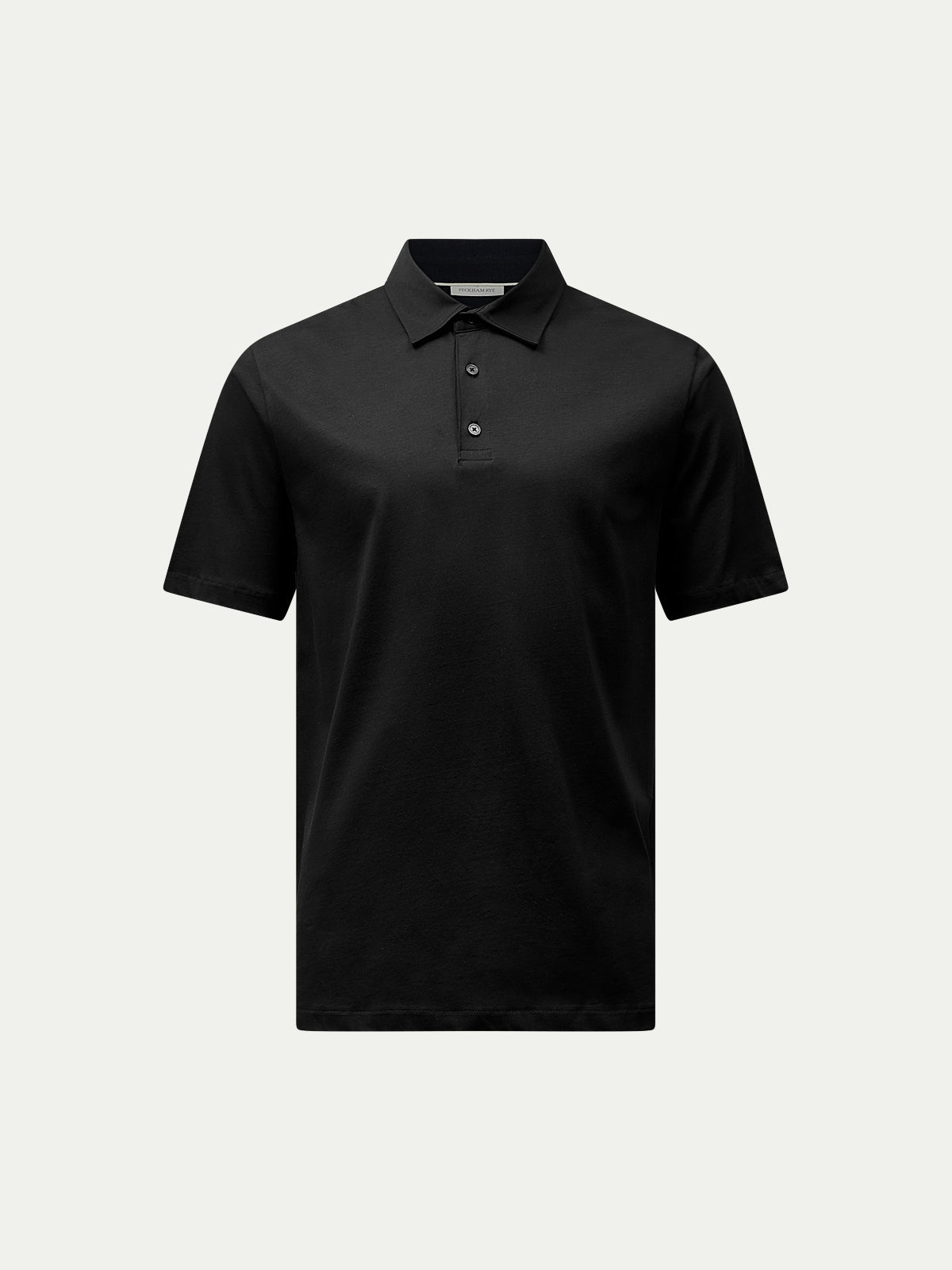 Wardour Mercerised Cotton Polo Shirt in Black