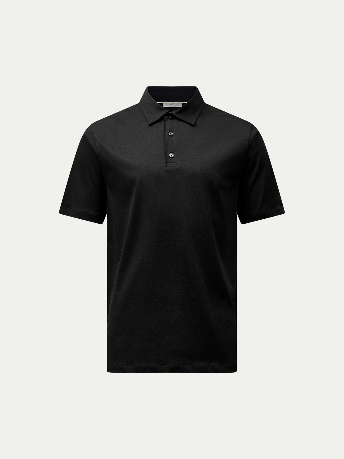 Mercerised Cotton Polo Shirt Black