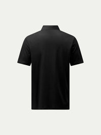 Wardour Mercerised Cotton Polo Shirt in Black