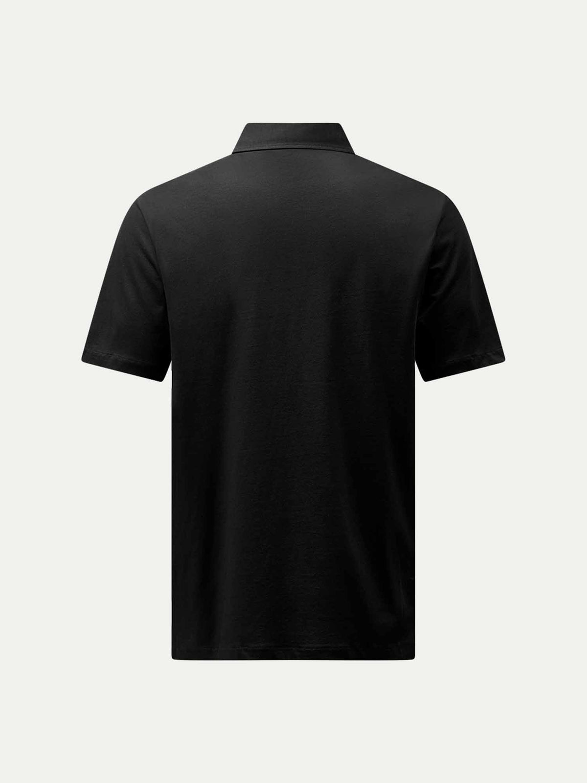 Wardour Mercerised Cotton Polo Shirt in Black