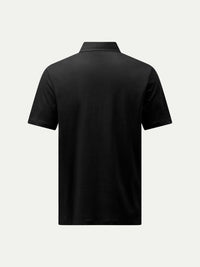 Wardour Mercerised Cotton Polo Shirt in Black
