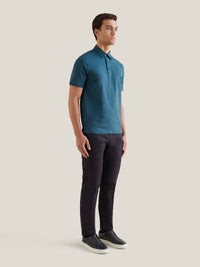 Wardour Mercerised Cotton Polo Shirt in Stargazer