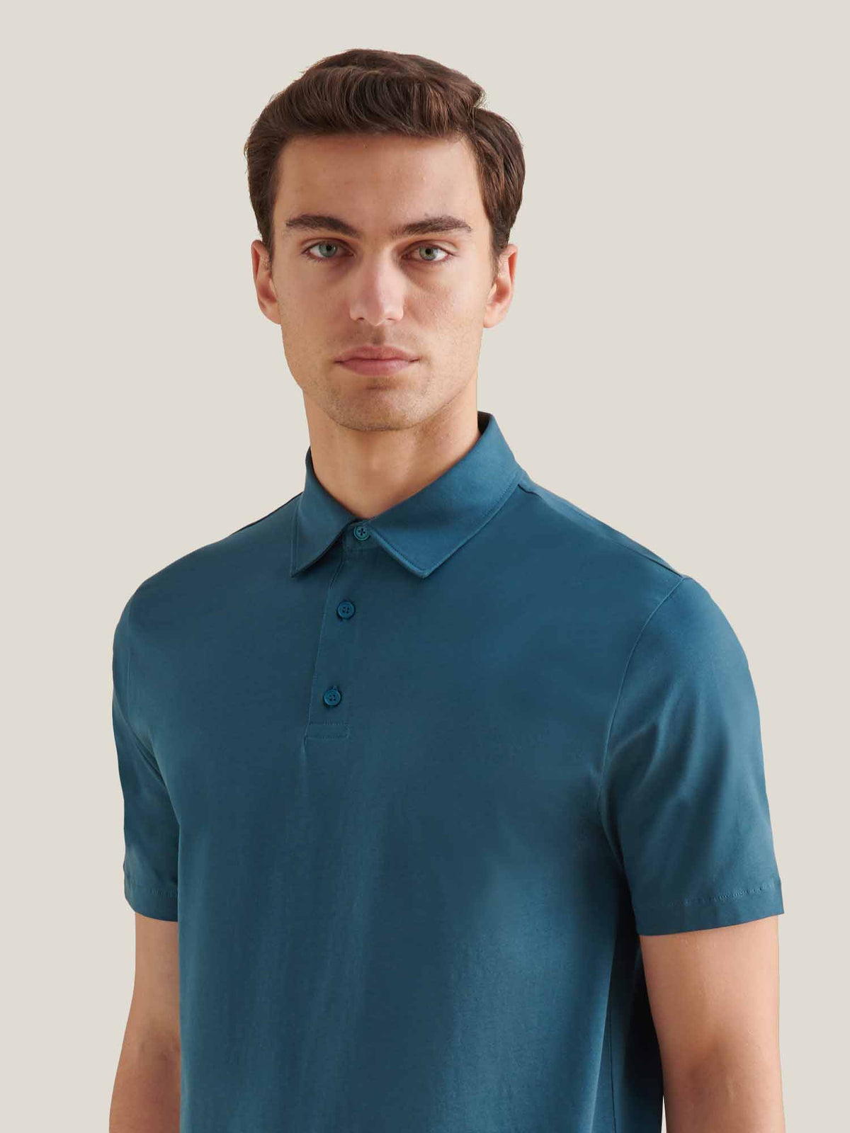 Wardour Mercerised Cotton Polo Shirt in Stargazer
