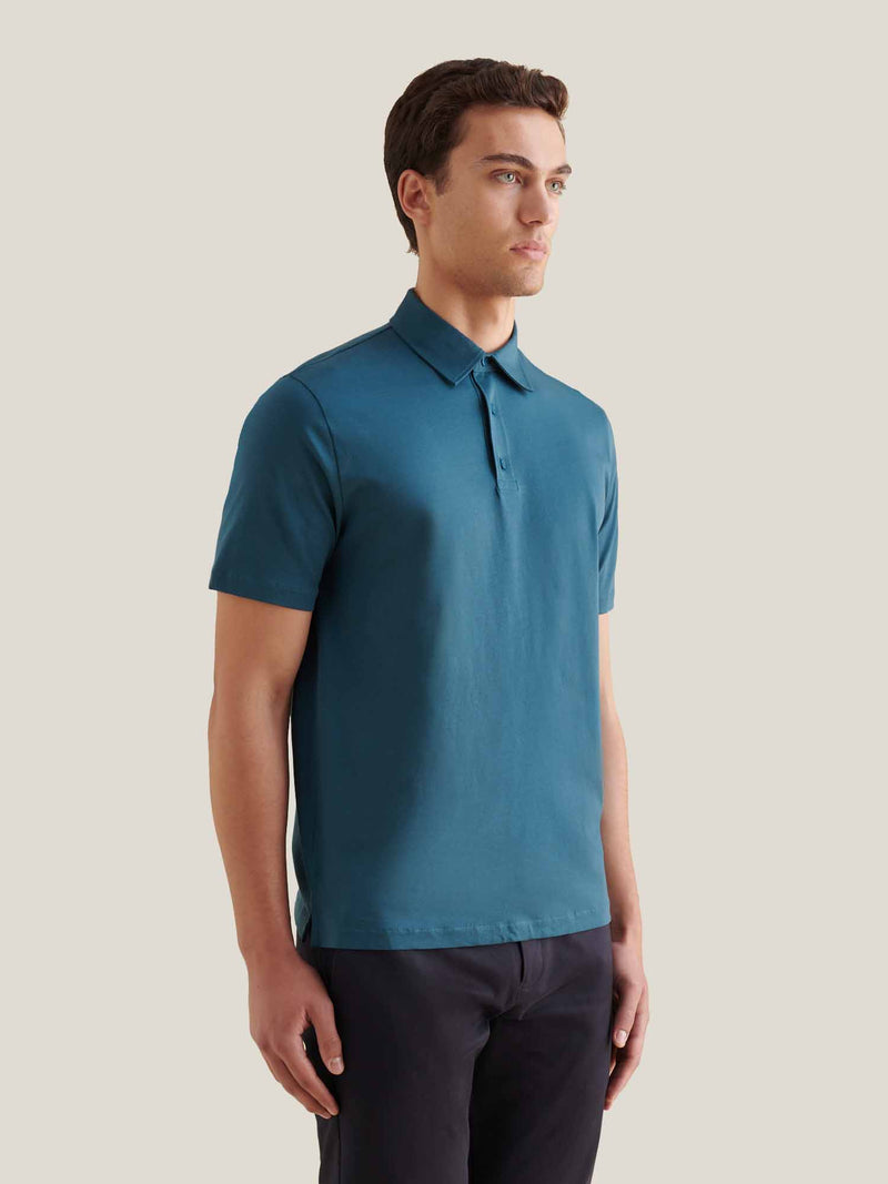 Mercerised Cotton Polo Shirt Stargazer