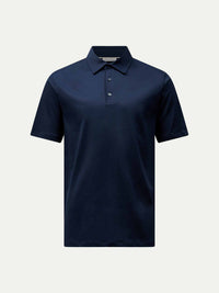 Wardour Mercerised Cotton Polo Shirt in Dark Sapphire Navy