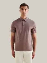 Wardour Mercerised Cotton Polo Shirt in Iron