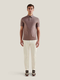 Wardour Mercerised Cotton Polo Shirt in Iron