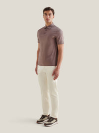 Wardour Mercerised Cotton Polo Shirt in Iron