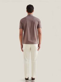 Wardour Mercerised Cotton Polo Shirt in Iron