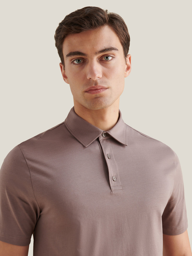 Mercerised Cotton Polo Shirt Iron