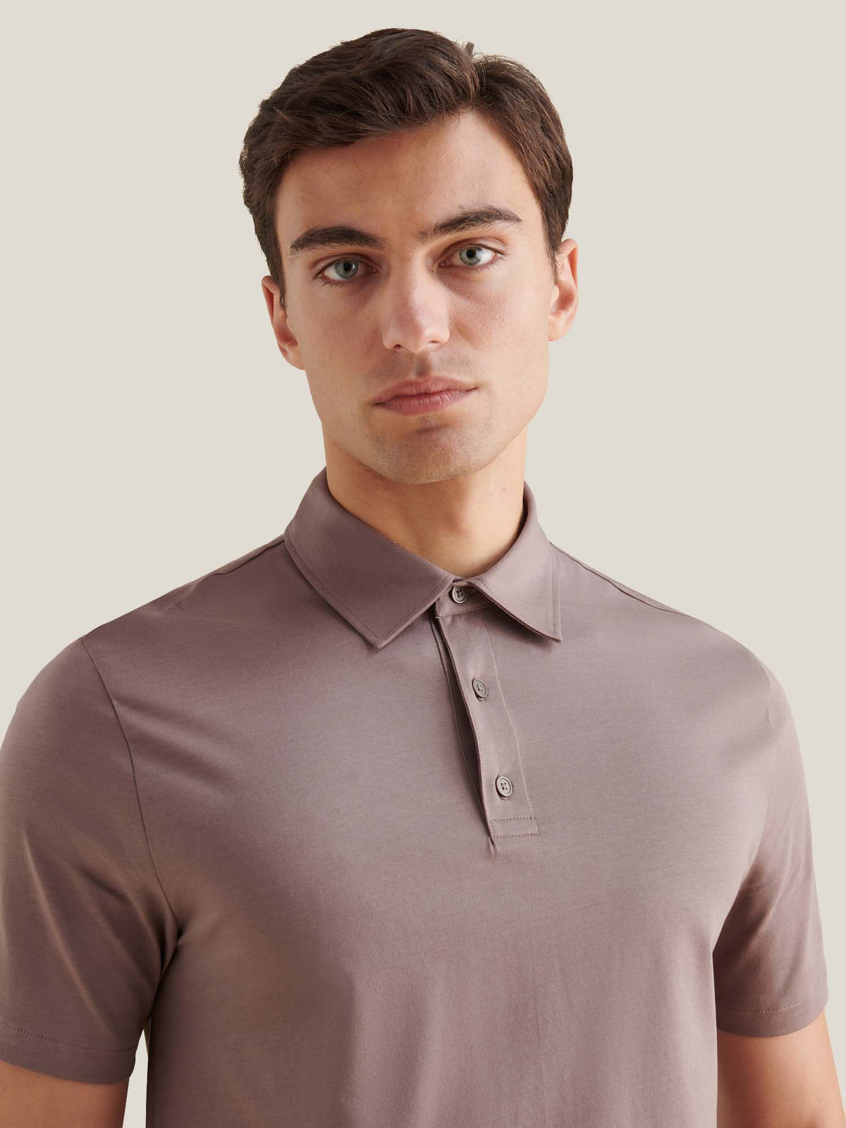 Wardour Mercerised Cotton Polo Shirt in Iron