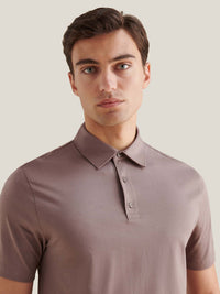 Wardour Mercerised Cotton Polo Shirt in Iron