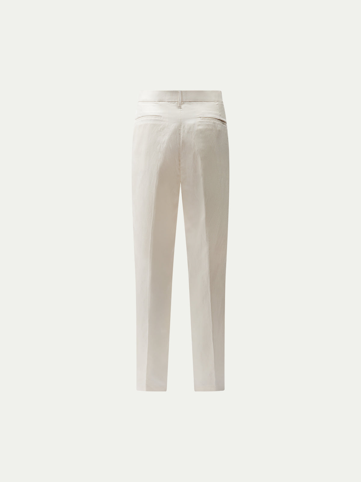 Castello Linen Blend Tailored Trouser in Egret