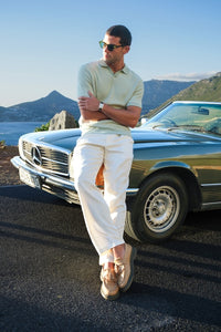 Sidney Revere Knit Polo in Seafoam