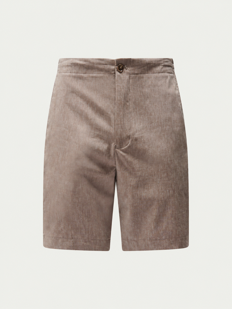 Lido Linen Blend Bermuda Short in Caribou