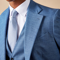 Silk Tonal Ditsy Tie in Cerulean