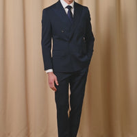 Classic Double Breasted Suit in Navy Blue