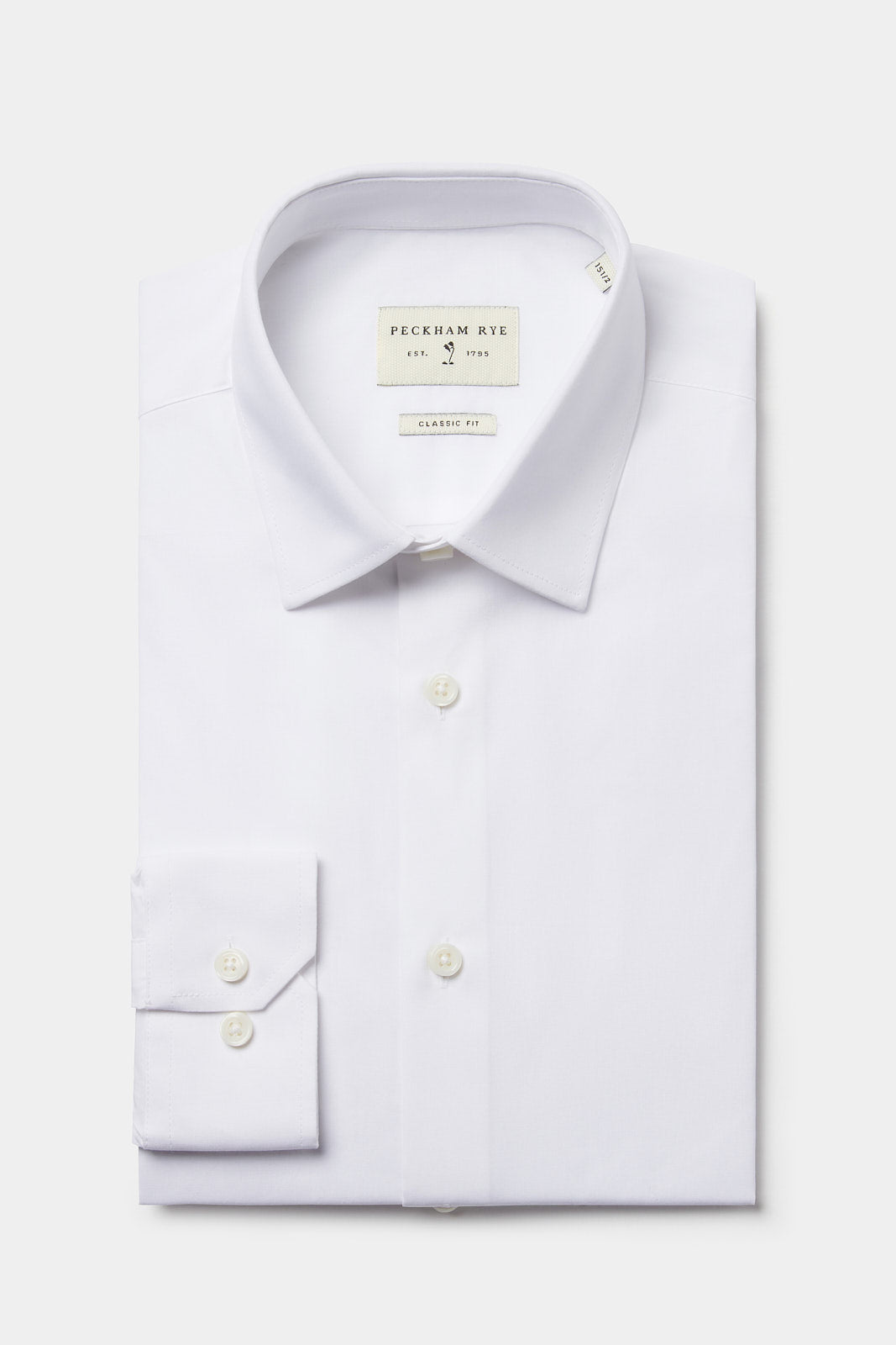 Formal Poplin Long Sleeve Shirt in Bright White