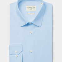 Formal Poplin Long Sleeve Shirt in Ice Blue