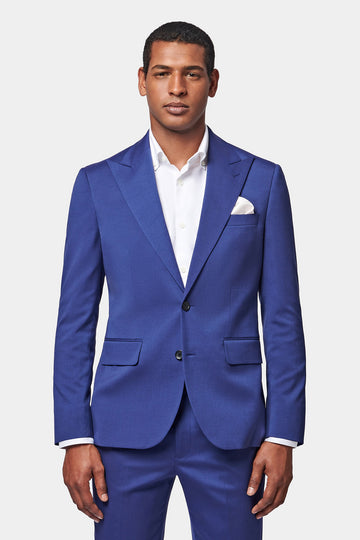 Peak Lapel Two Piece Suit in Midnight Blue