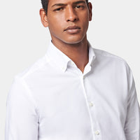 Casual Oxford Long Sleeve Shirt in Bright White