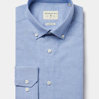 Casual Oxford Long Sleeve Shirt in Blue Yonder