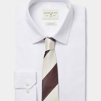 100% Silk Striped Tie in Carafe