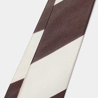 100% Silk Striped Tie in Carafe