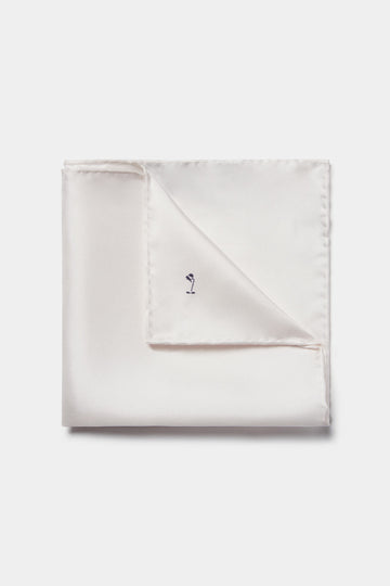 Classic Silk Pocket Square in Bright White