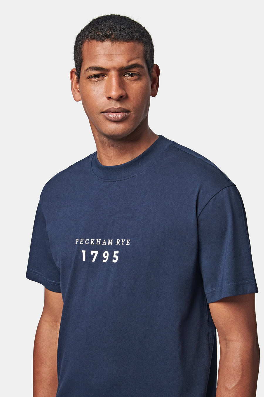 Print T-Shirt in Navy Blue
