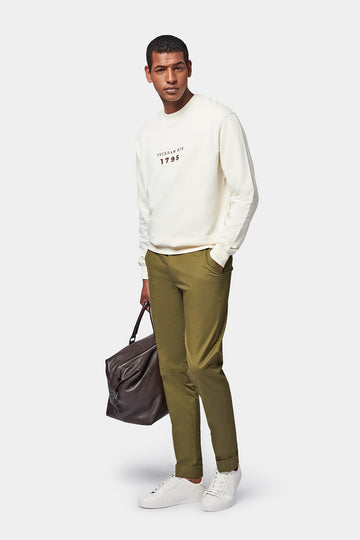 Graphic French Terry Sweatshirt in Egret