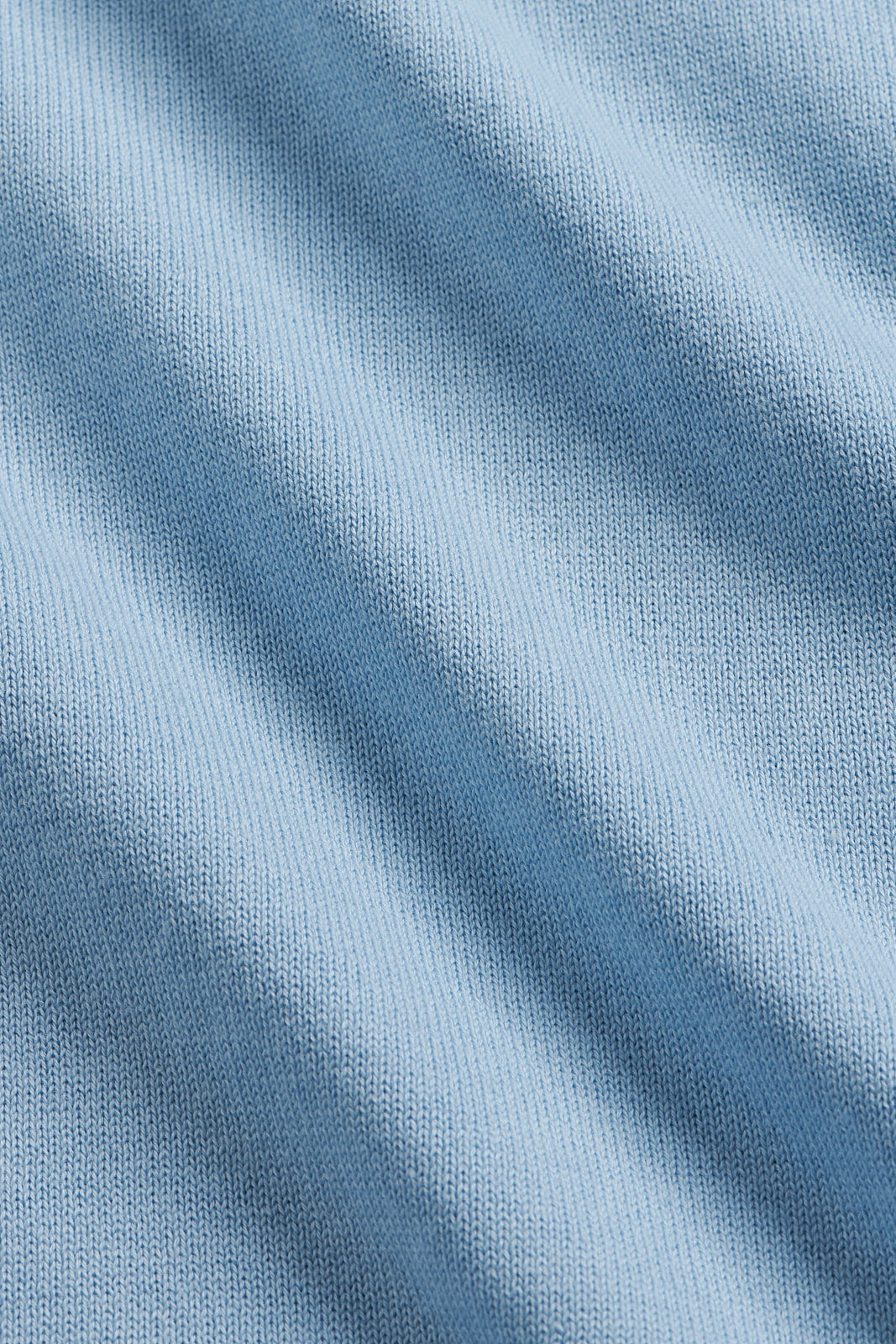 Short Sleeve Knitted Polo in Cerulean