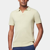 Short Sleeve Knitted Polo in Alfalfa